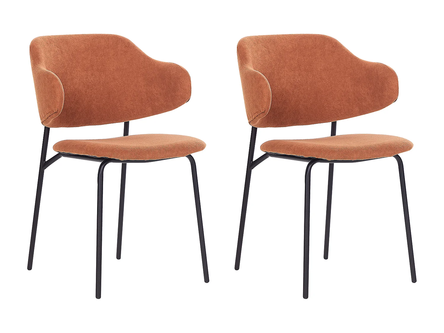 Lot de 2 chaises de salle à manger KENAI Orange