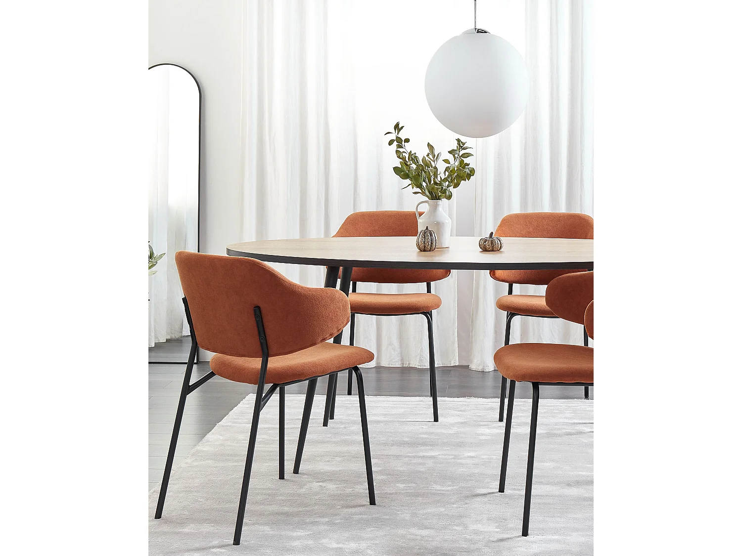 Lot de 2 chaises de salle à manger KENAI Orange