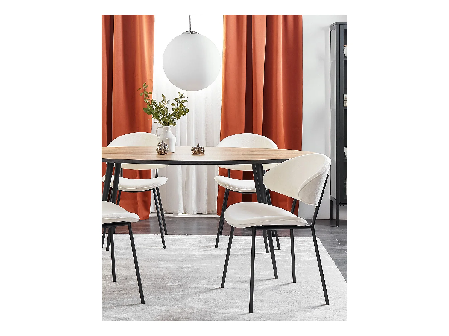 Lot de 2 chaises de salle à manger KIANA Beige clair