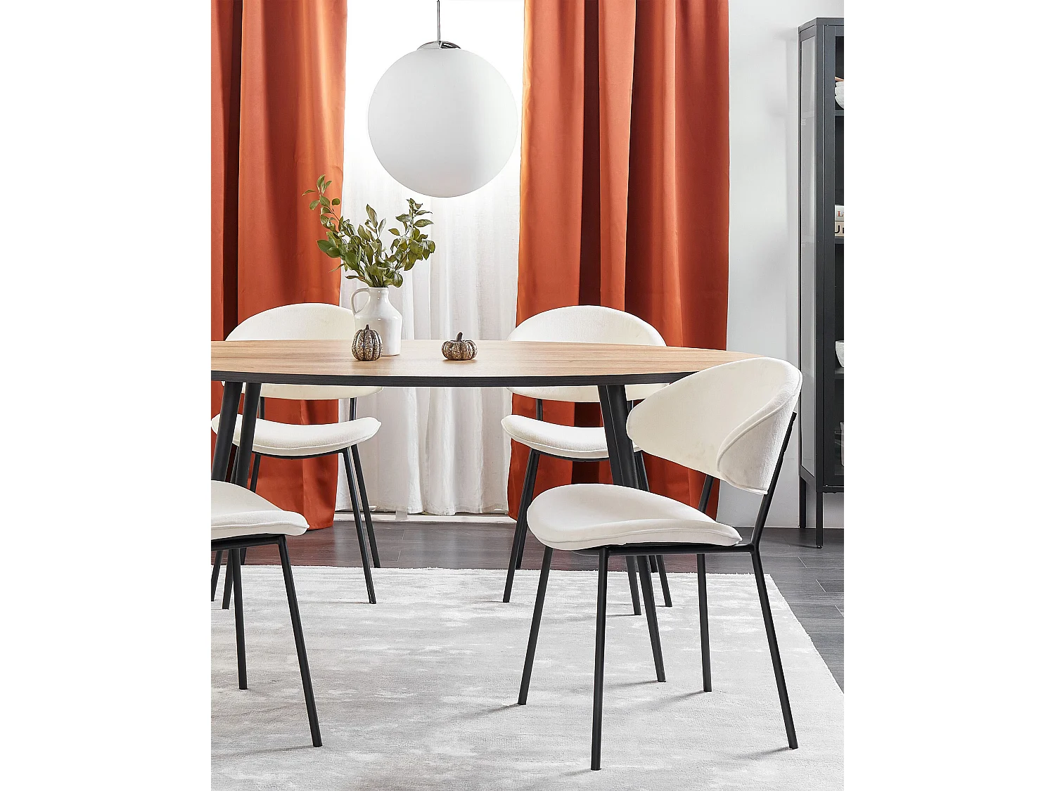 Set van 2 eetkamerstoelen KIANA Crème