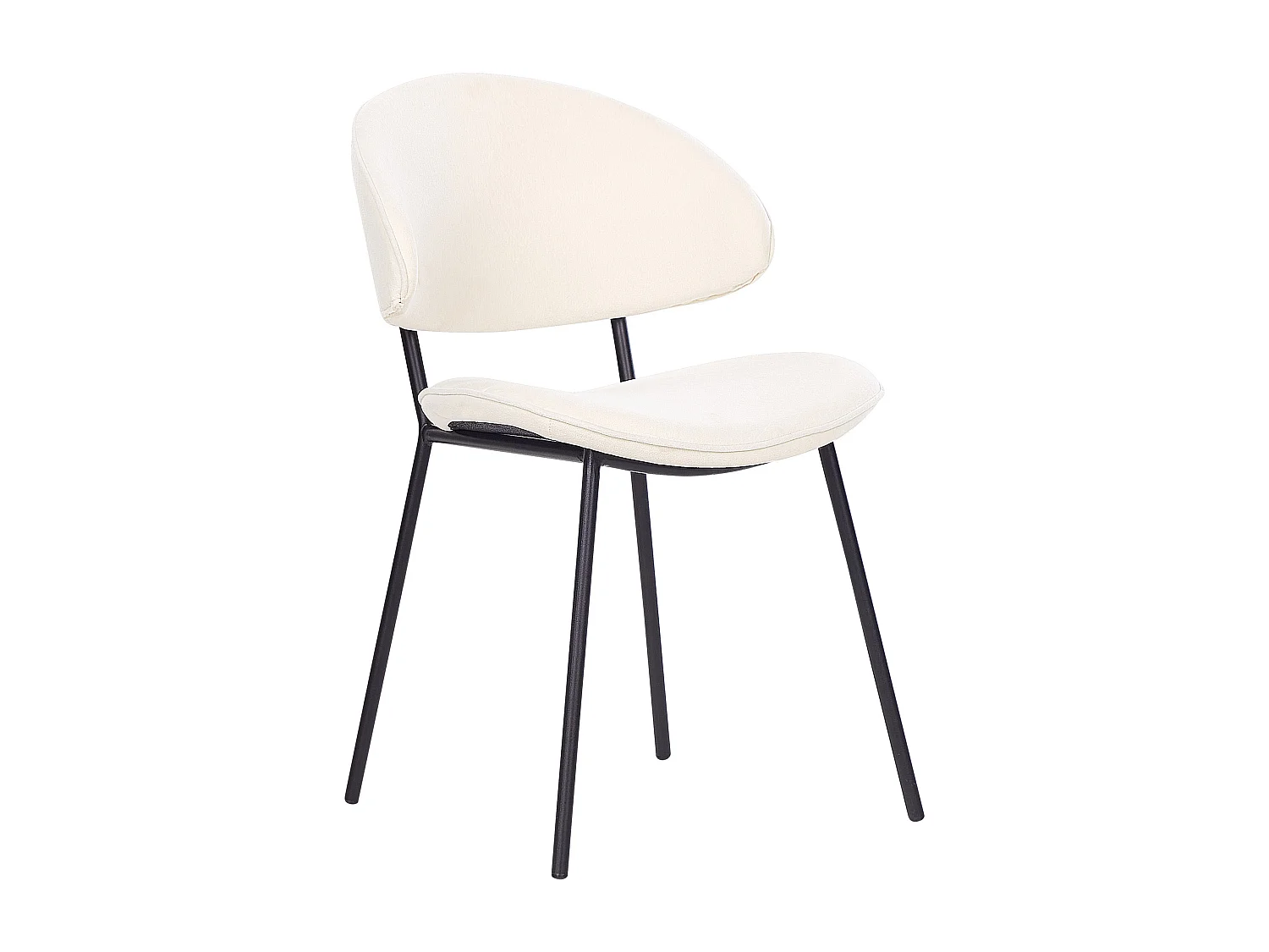 Lot de 2 chaises de salle à manger KIANA Tissu Beige clair