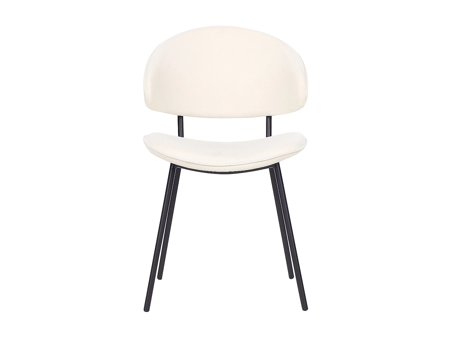 Lot de 2 chaises de salle à manger KIANA Tissu Beige clair