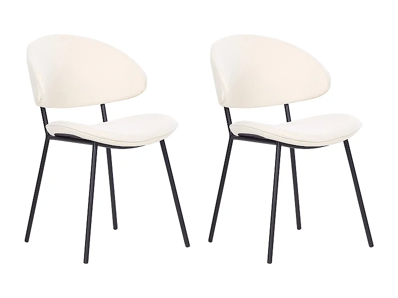 Esszimmerstuhl 2er Set KIANA Creme