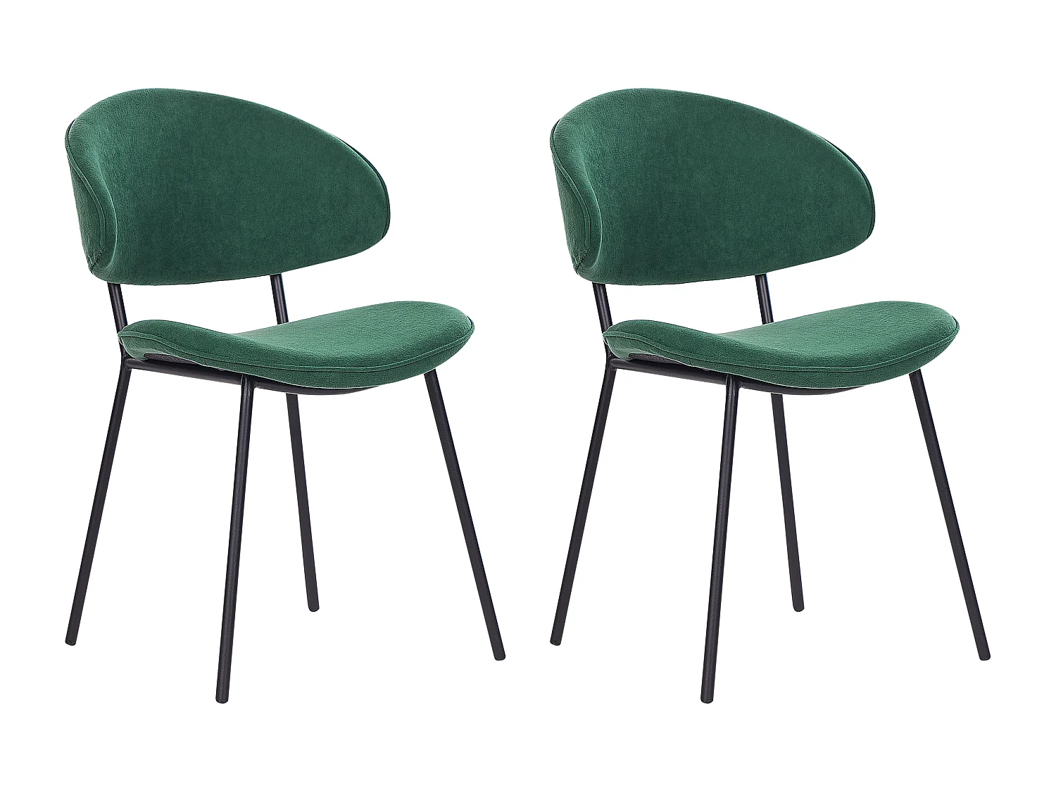 Lot de 2 chaises de salle à manger KIANA Vert foncé