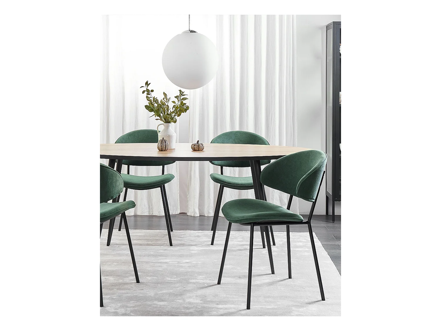 Set van 2 eetkamerstoelen KIANA Donkergroen