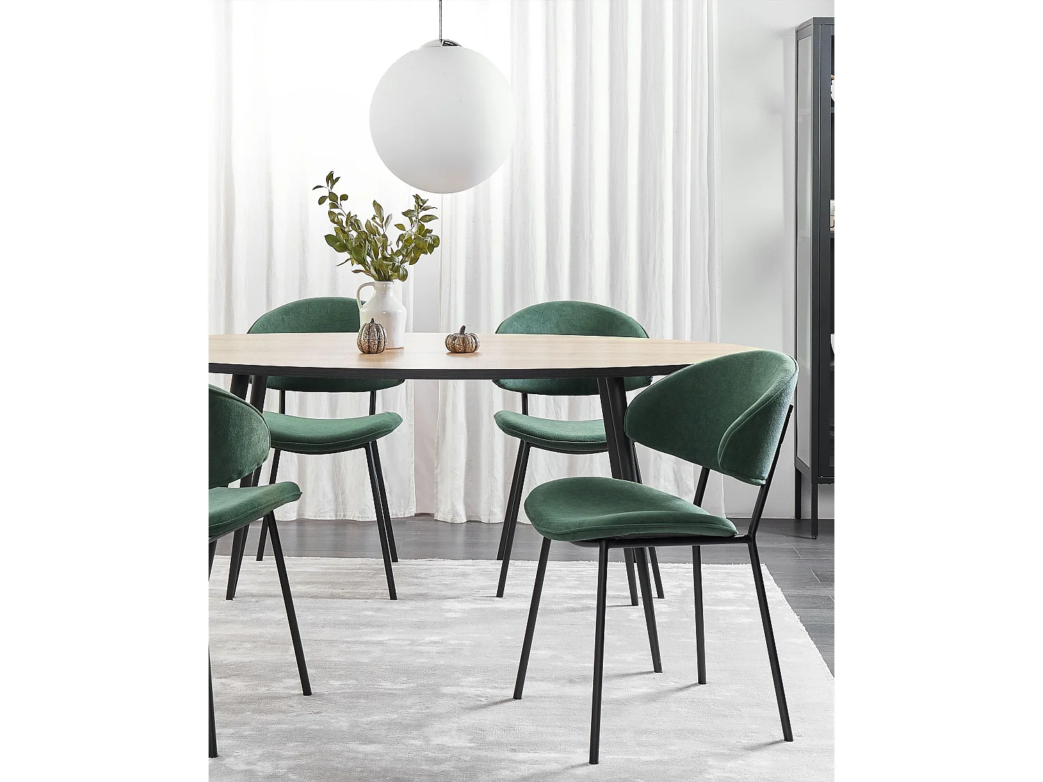 Set van 2 eetkamerstoelen KIANA Donkergroen