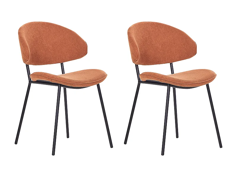 Lot de 2 chaises de salle à manger KIANA Orange