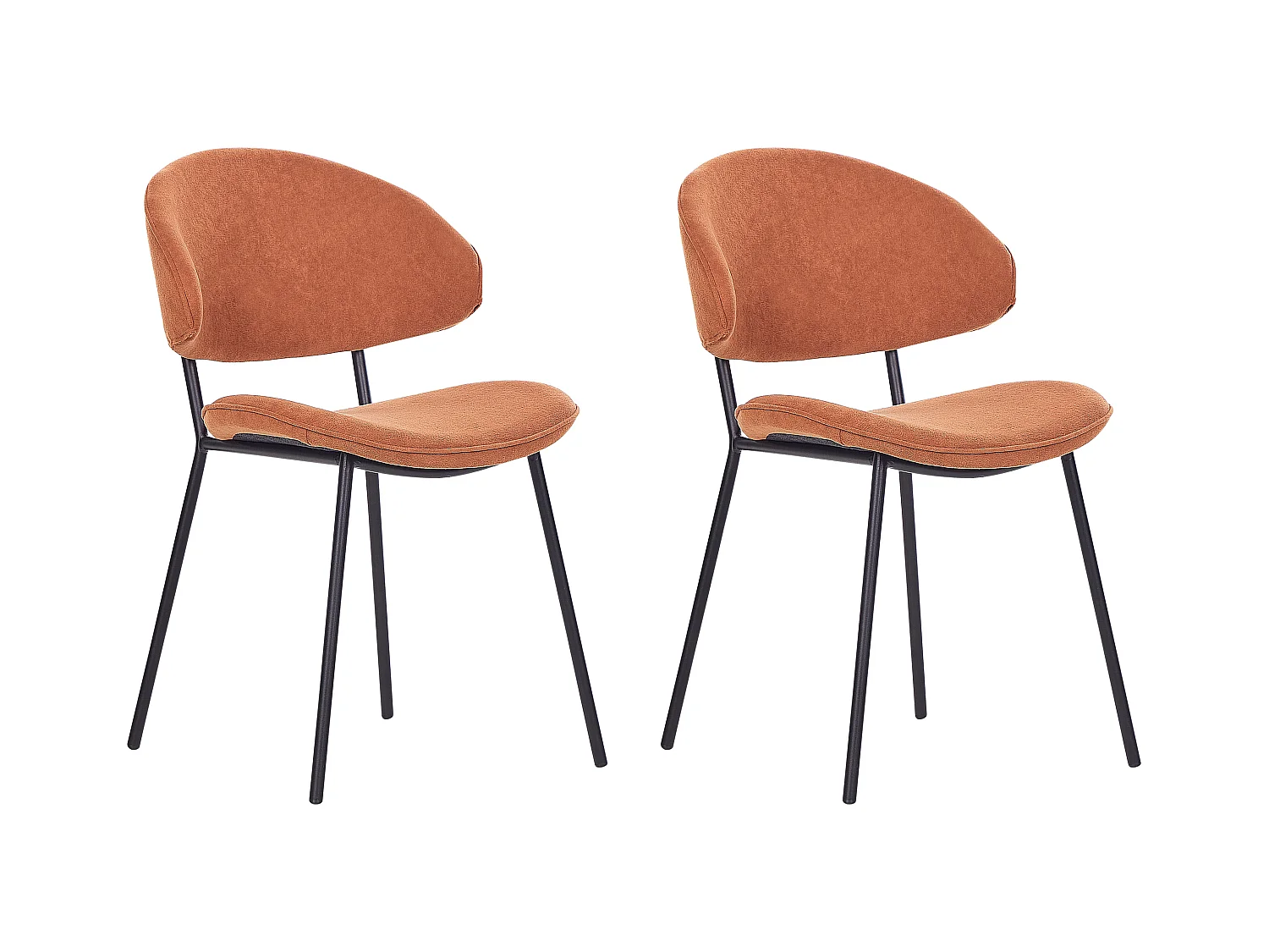 Lot de 2 chaises de salle à manger KIANA Orange