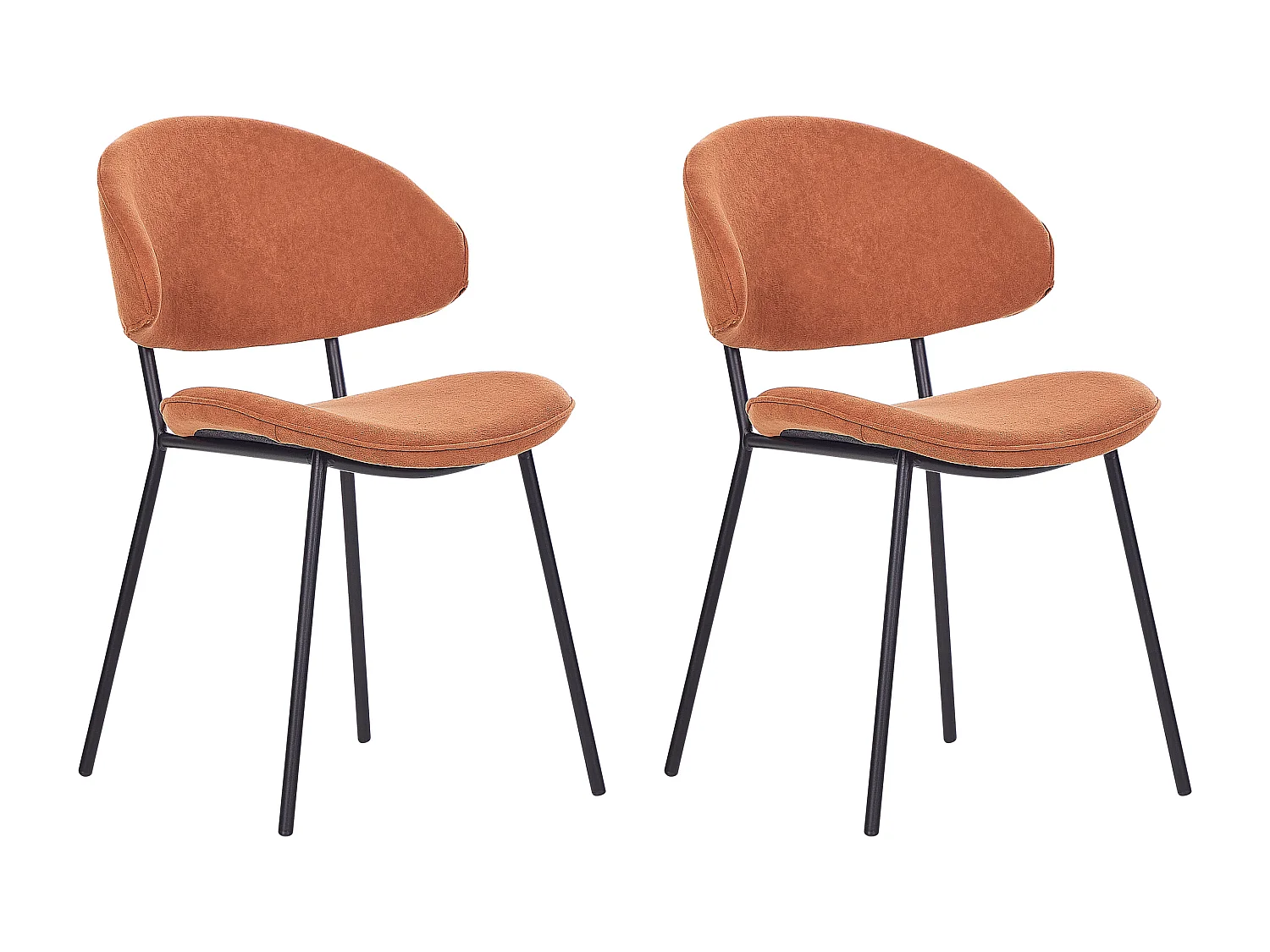 Lot de 2 chaises de salle à manger KIANA Orange