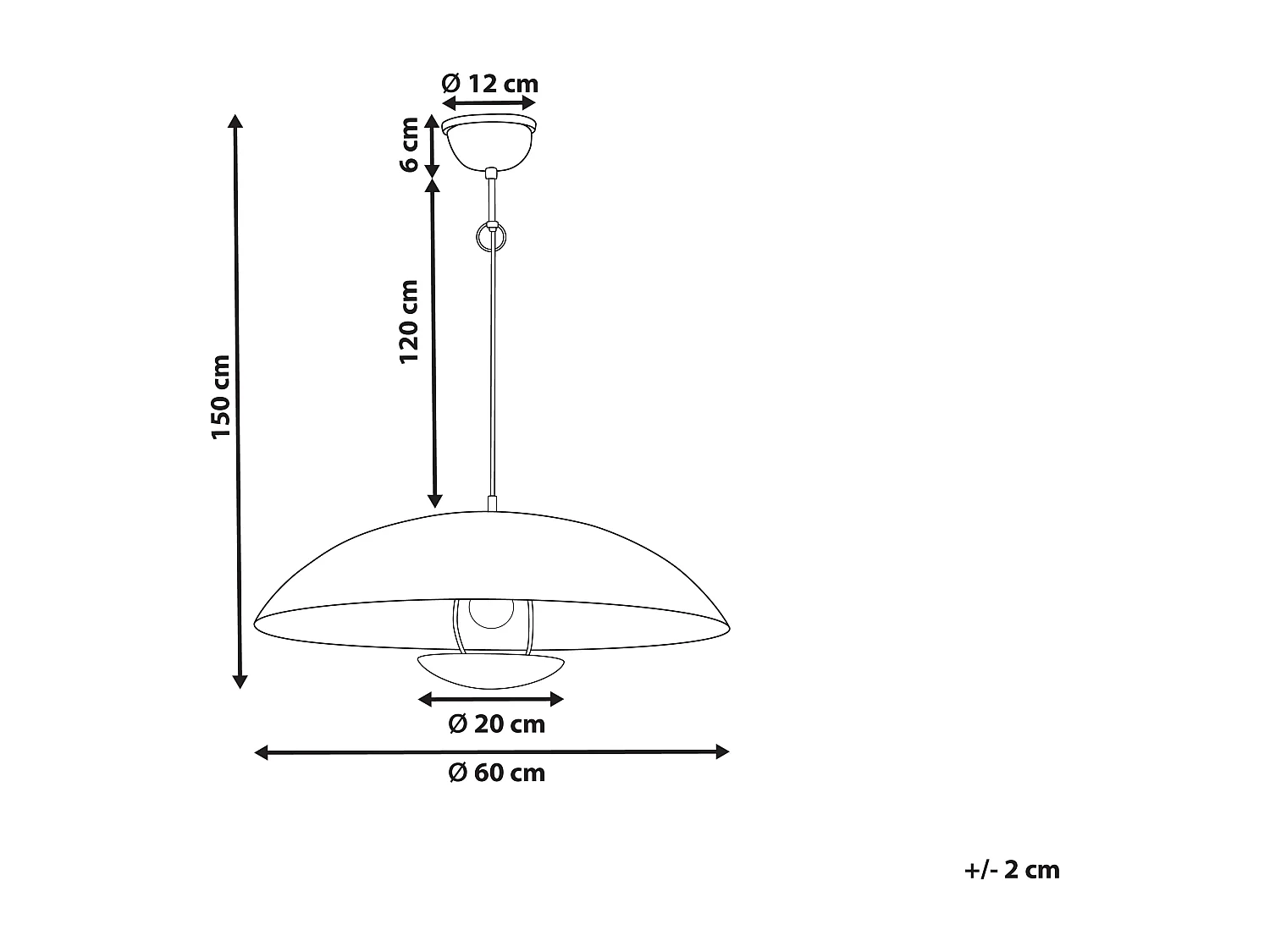 Candeeiro suspenso AGRANI Metal Dourado