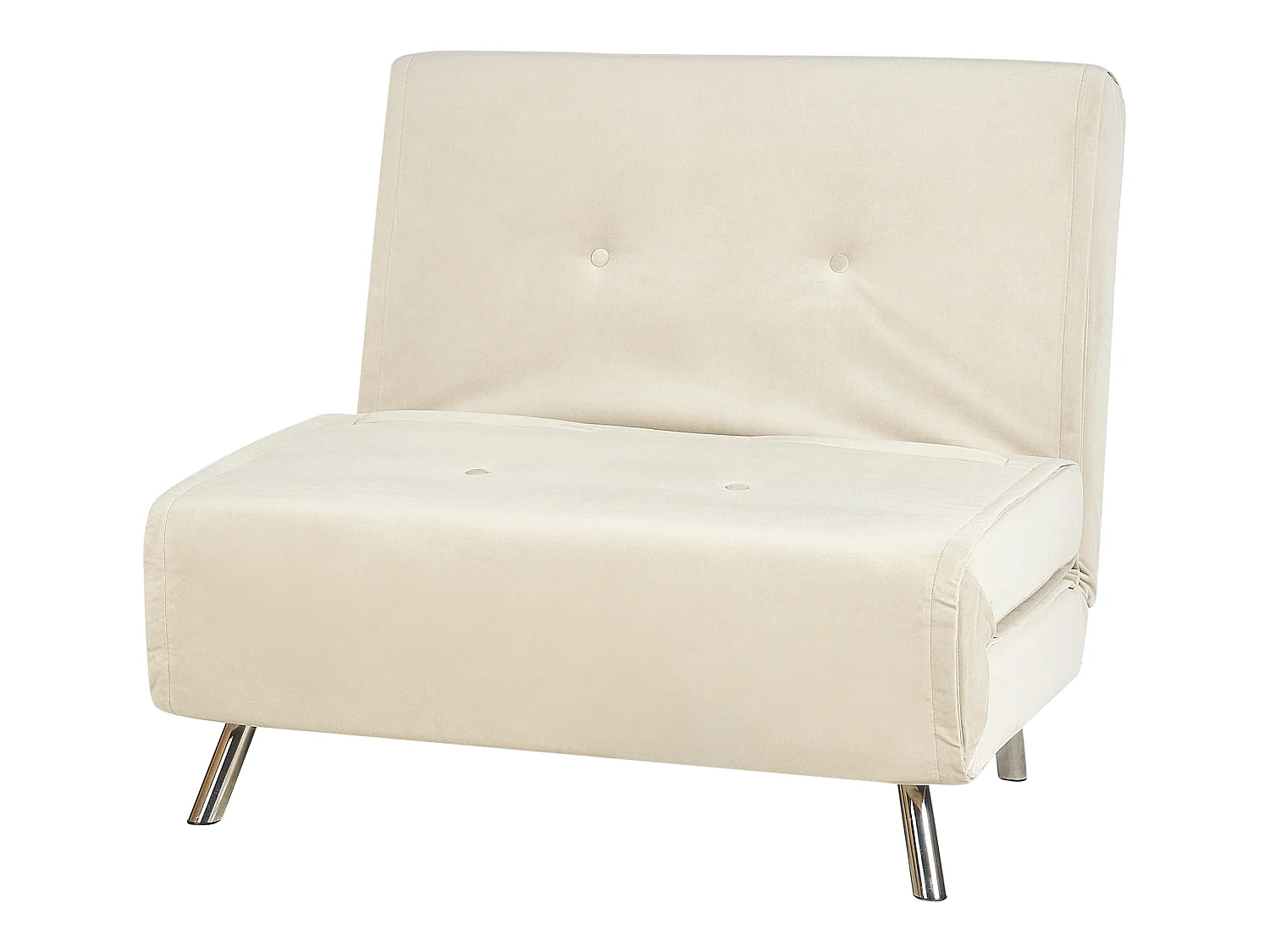 Divano letto singolo FARRIS Velluto Crema