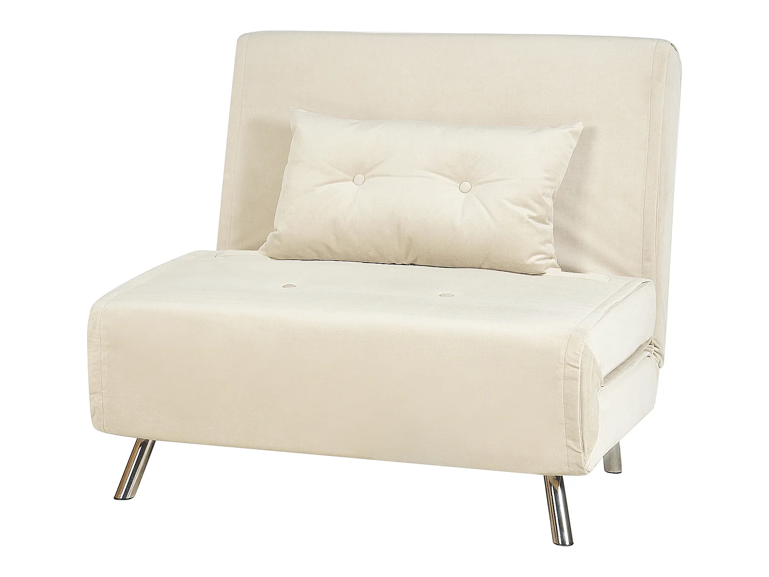 Divano letto singolo FARRIS Velluto Crema