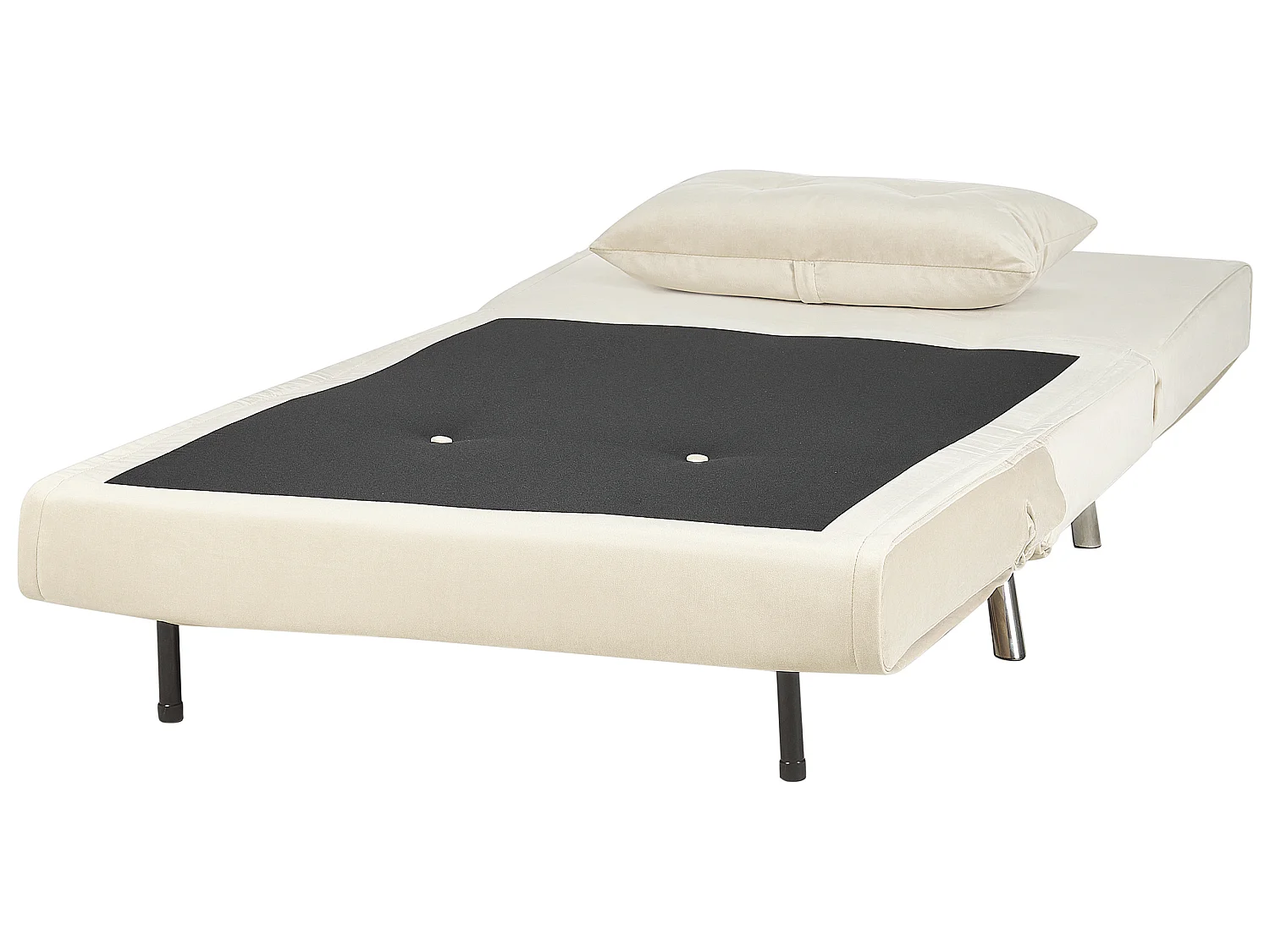 Divano letto singolo FARRIS Velluto Crema