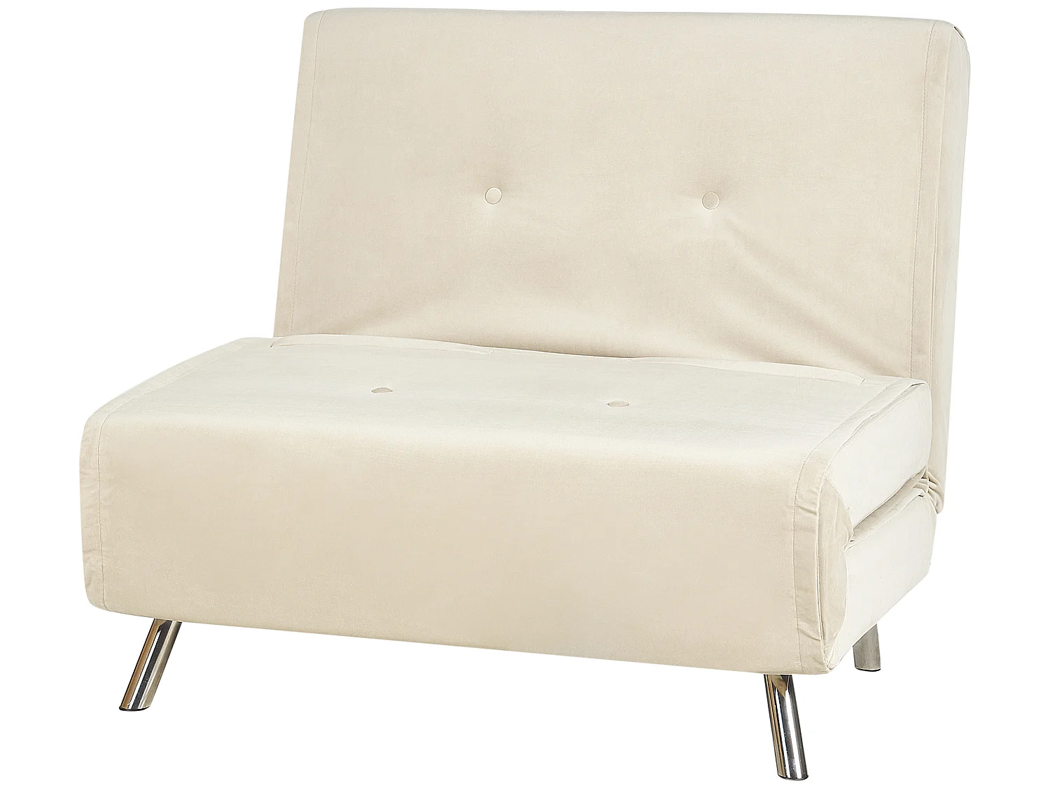 Fauteuil convertible FARRIS Velours Beige clair