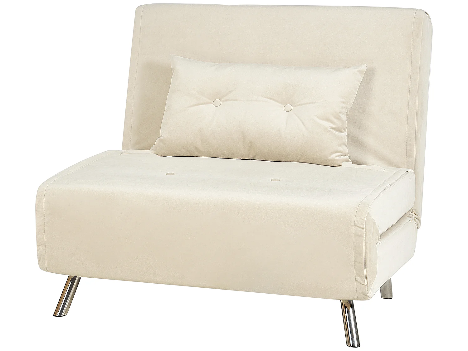 Fauteuil convertible FARRIS Velours Beige clair