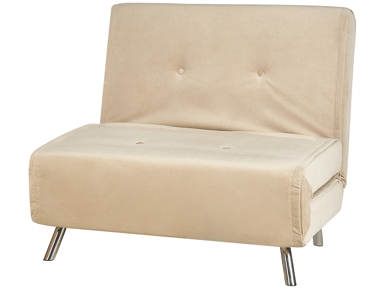 Fauteuil convertible FARRIS Velours Beige sable