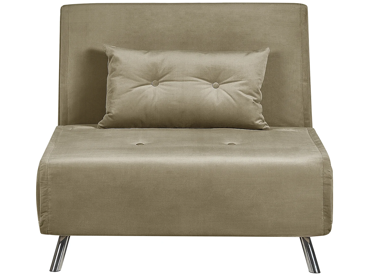 Sofá-cama individual FARRIS Veludo Verde-oliva