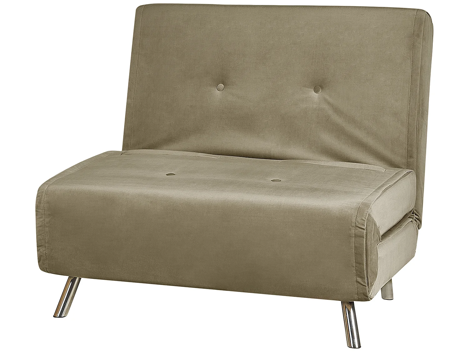 Sofá-cama individual FARRIS Veludo Verde-oliva