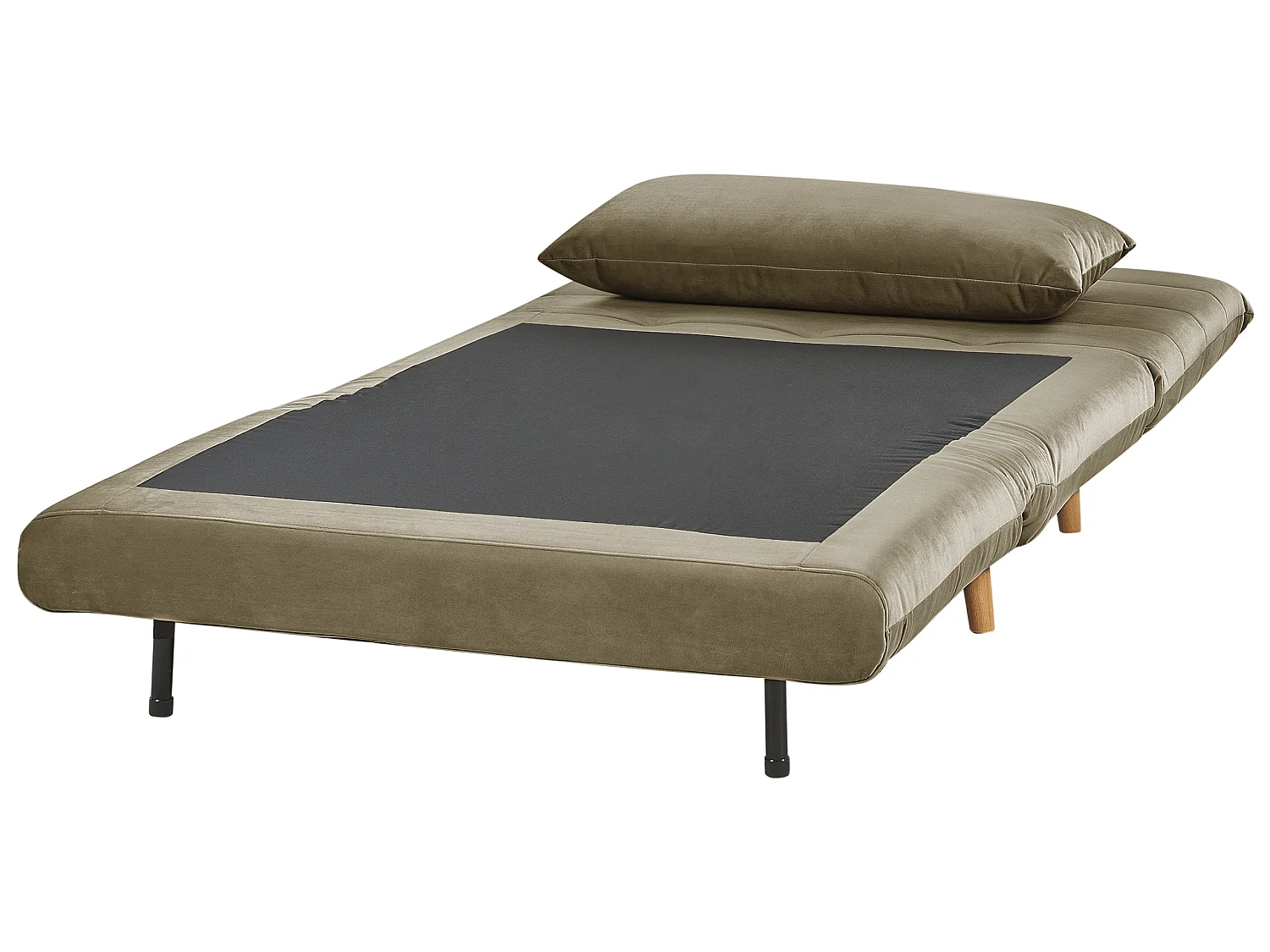 Sofá cama individual SETTEN Terciopelo Verde oliva