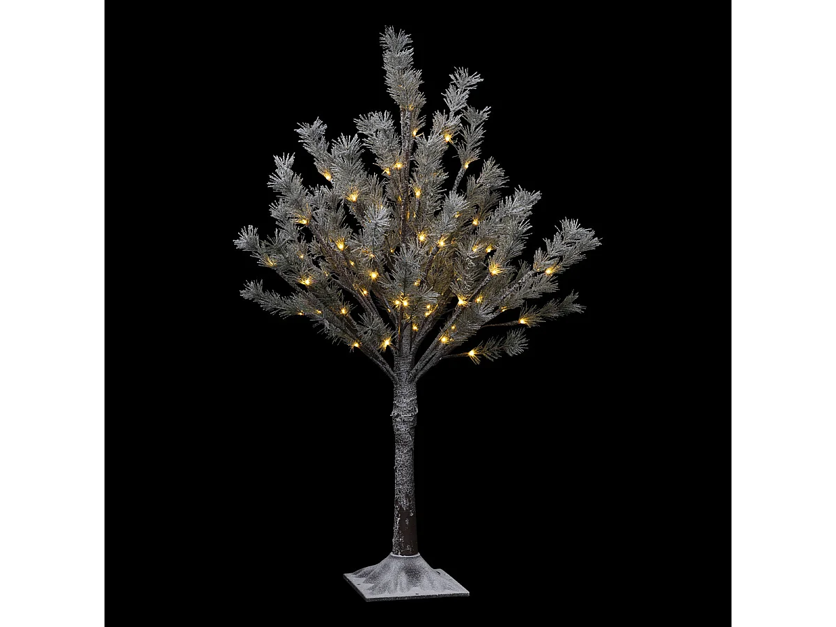 Déco de Noël Arbre artificiel lumineux 78 LED Blanc chaud H 90 cm