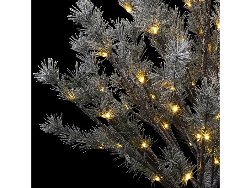 Déco de Noël Arbre artificiel lumineux 78 LED Blanc chaud H 90 cm
