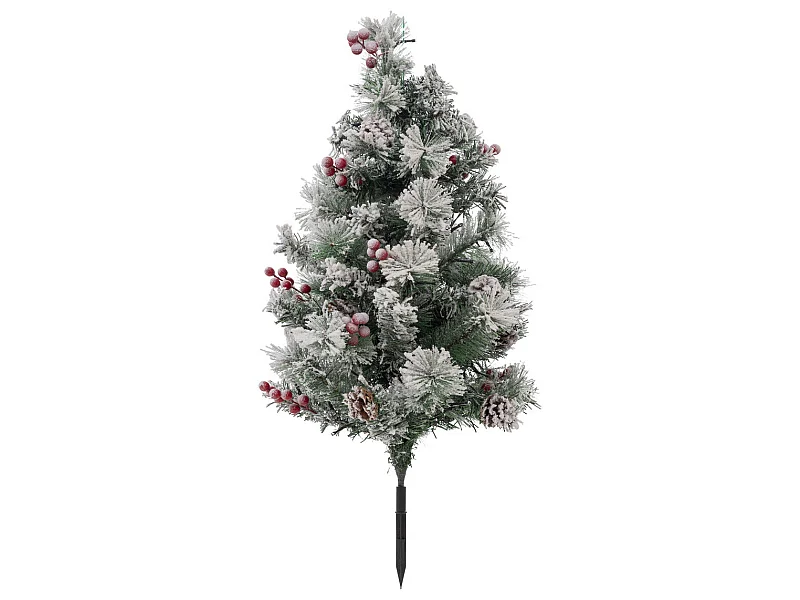 Sapin de Noël artificiel lumineux à planter dans le sol 50 LED Blanc chaud H 90 cm