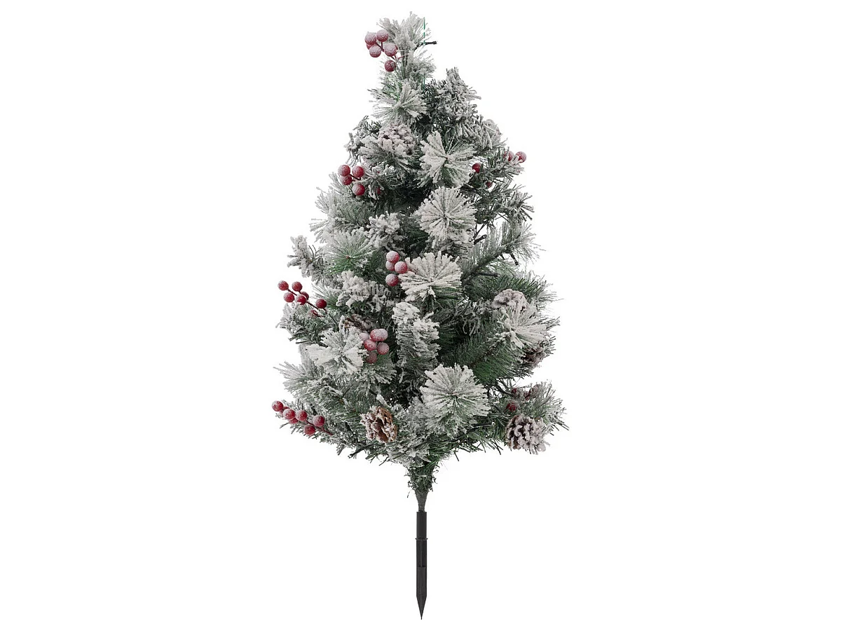 Sapin de Noël artificiel lumineux à planter dans le sol 50 LED Blanc chaud H 90 cm