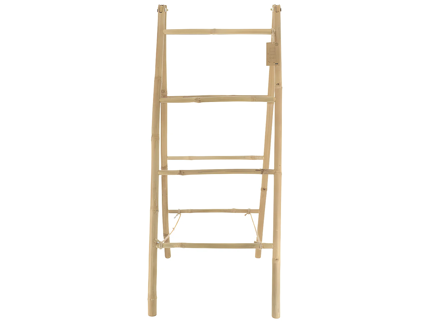 Porte serviettes double échelle canne de bambou