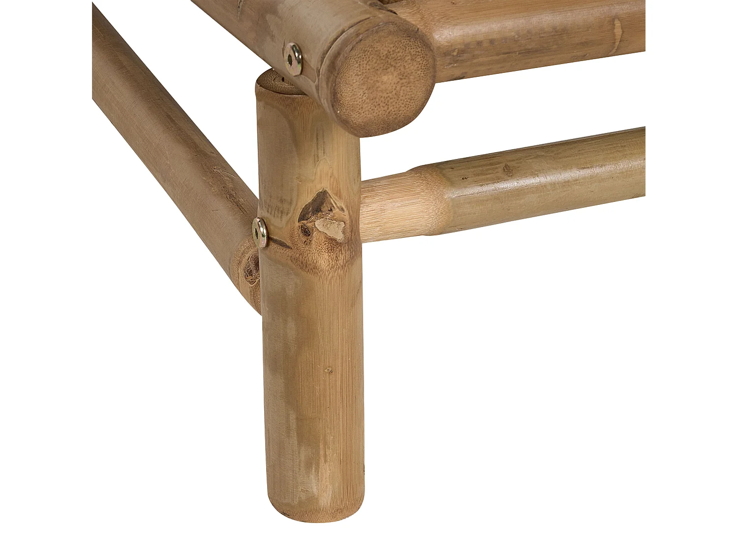 Lot de 2 chaises de jardin avec coussins TODI Bambou Taupe