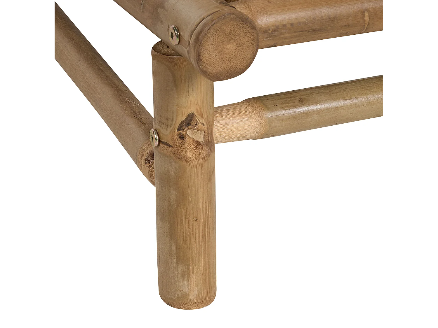 Lot de 2 chaises de jardin avec coussins TODI Bambou Taupe