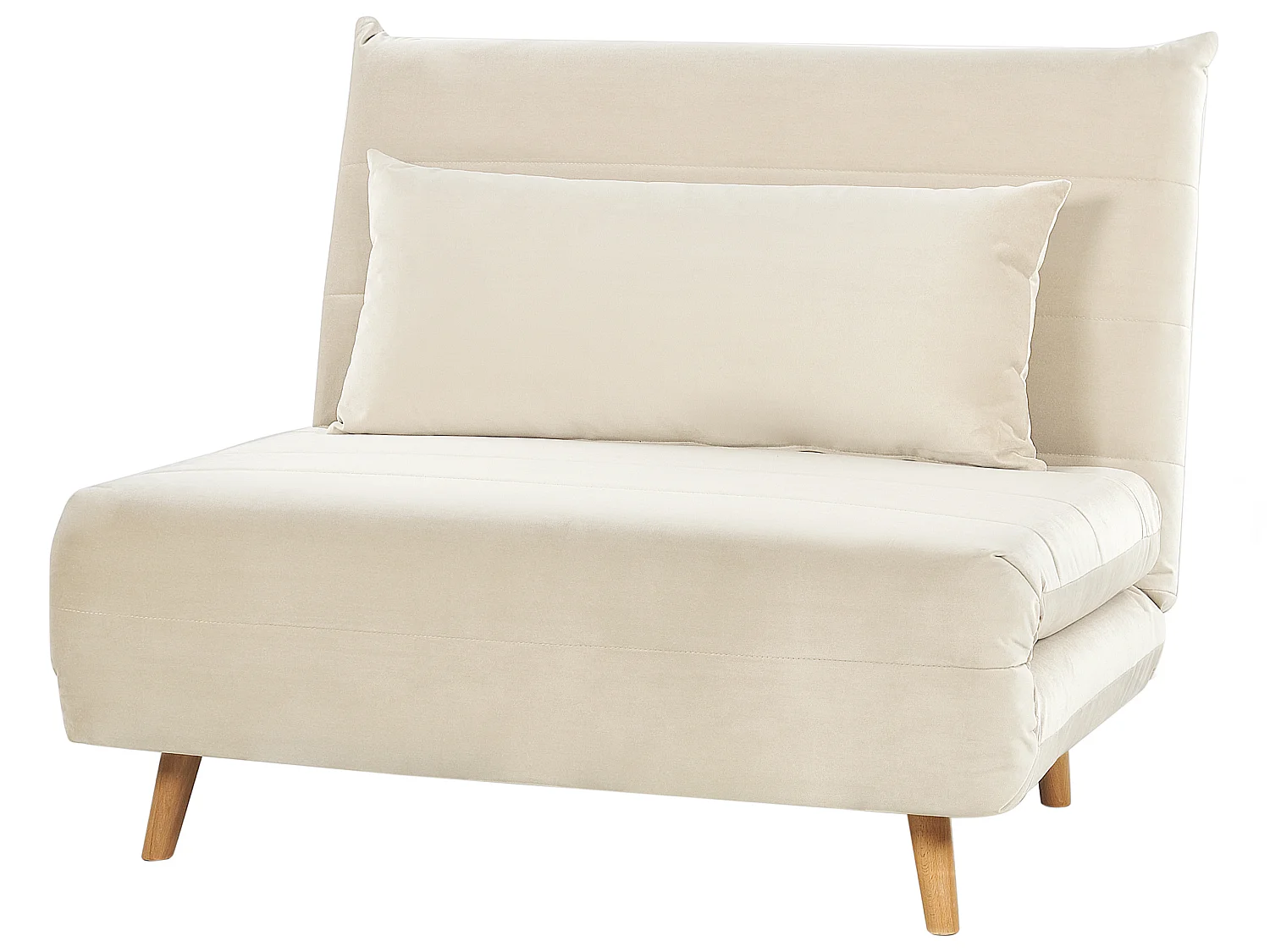 Fauteuil convertible SETTEN Velours Beige clair