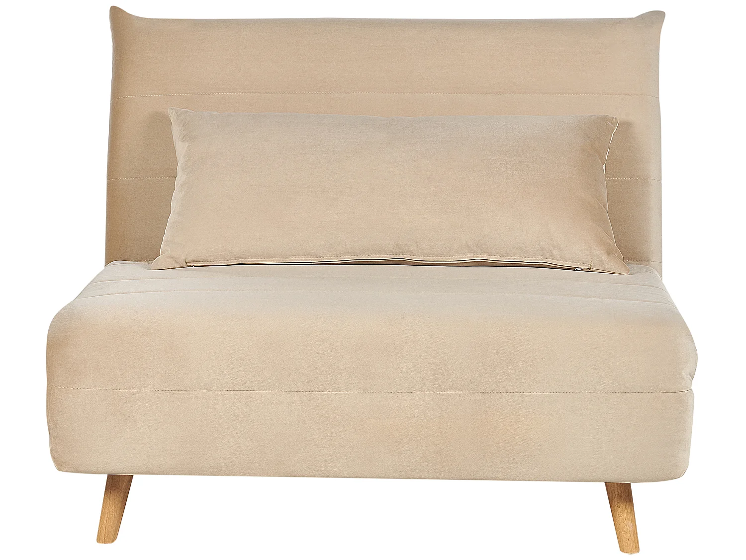 Divano letto singolo SETTEN Velluto Beige sabbia