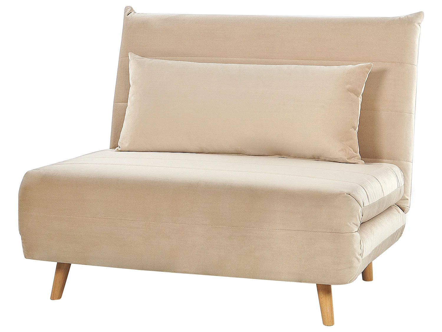 Fauteuil convertible SETTEN Velours Beige sable