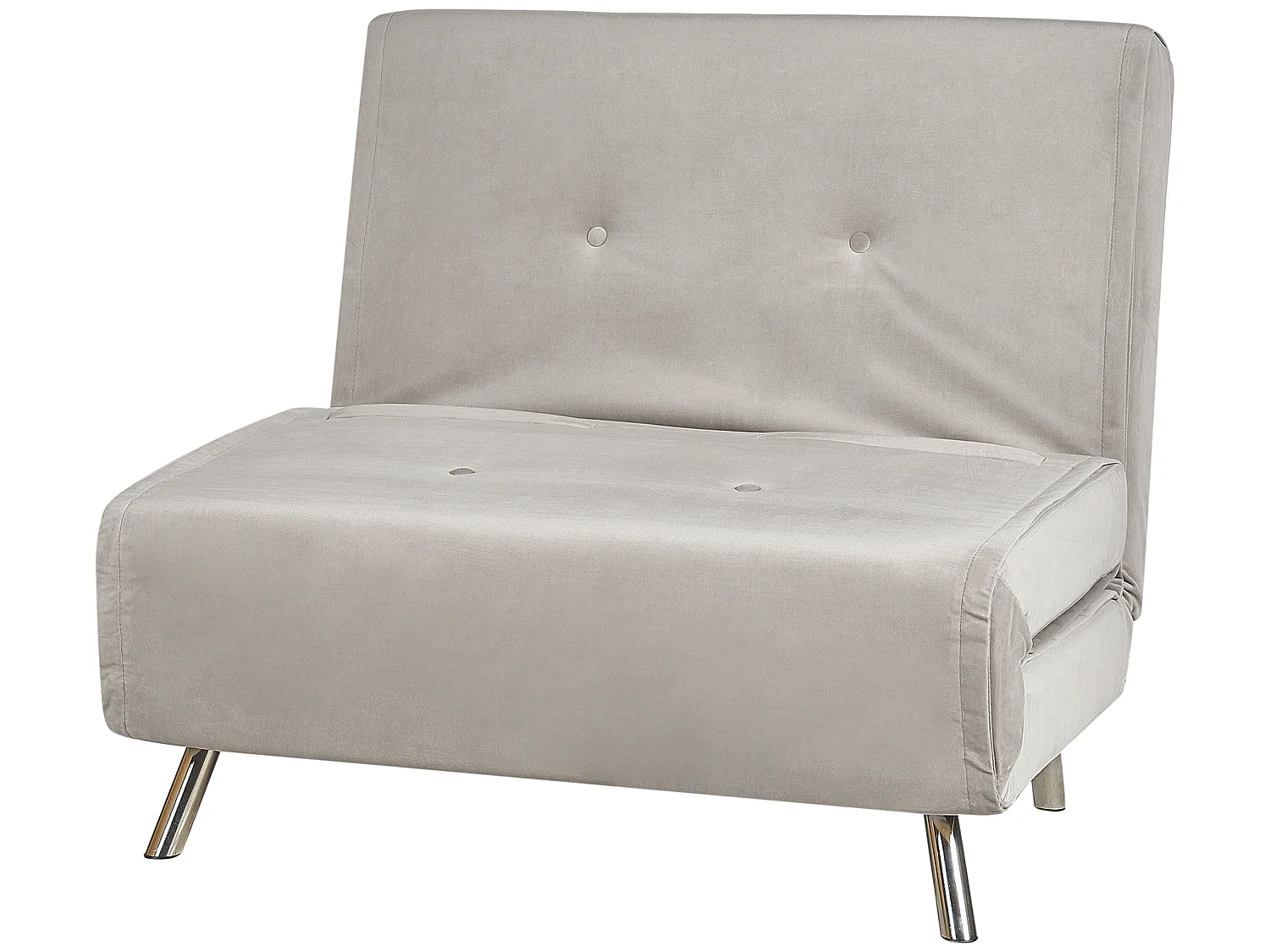Fauteuil convertible FARRIS Velours Gris clair