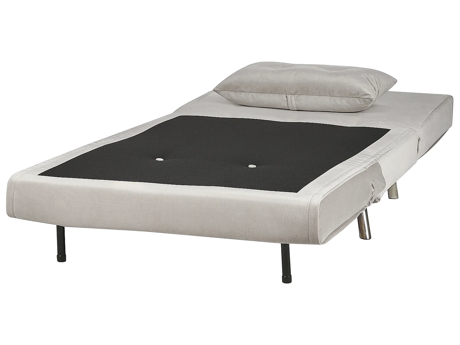 Fauteuil convertible FARRIS Velours Gris clair