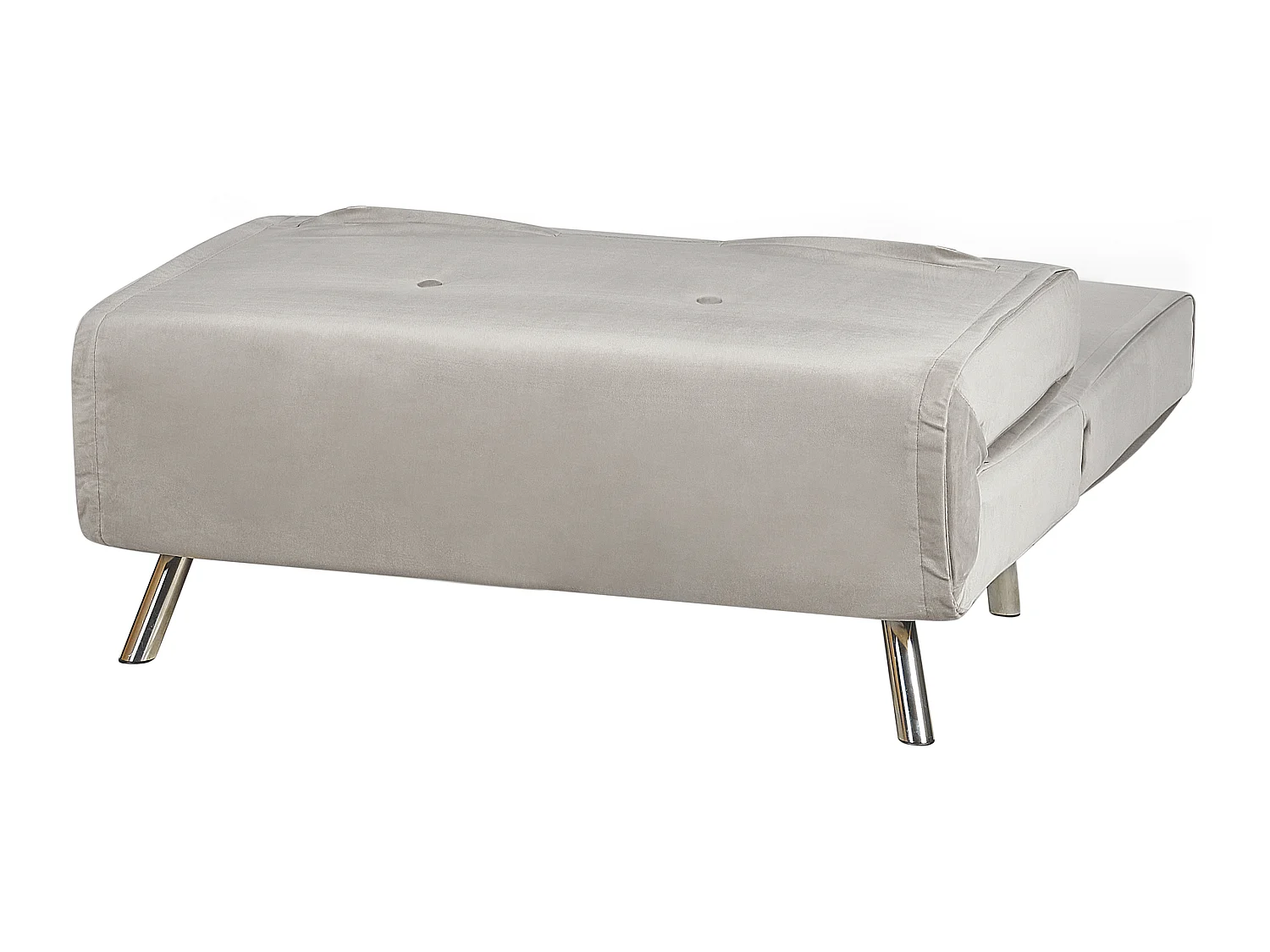 Eenpersoons slaapbank FARRIS Fluweel Lichtgrijs