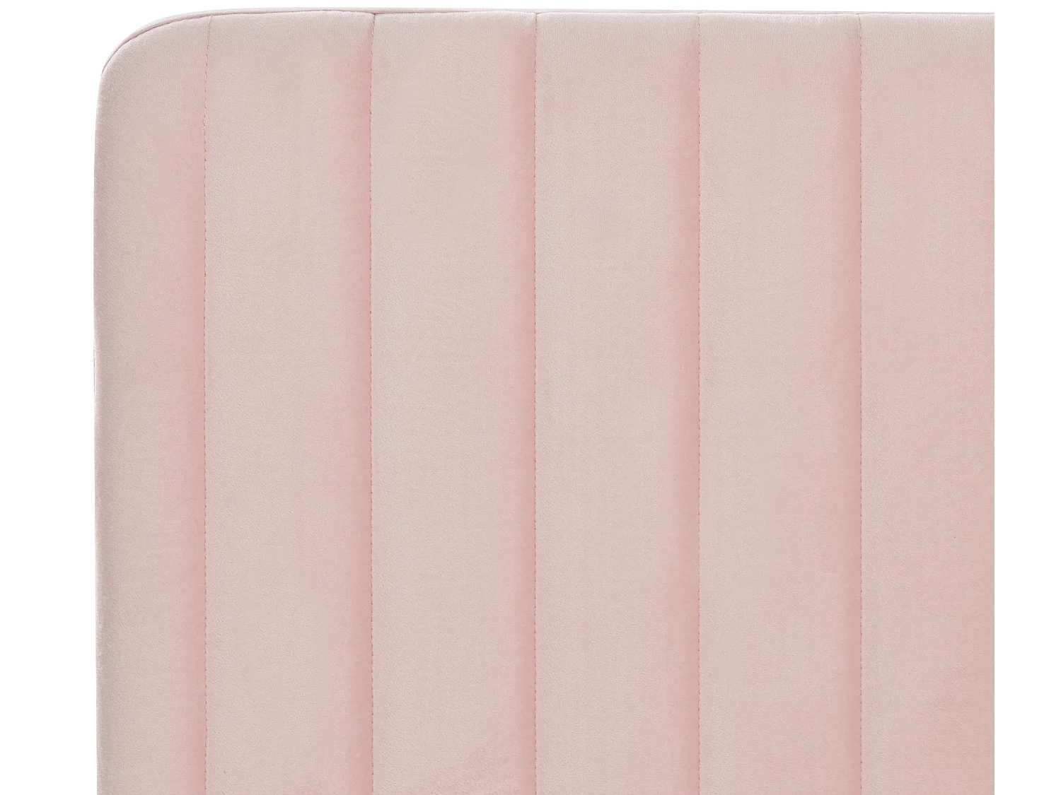 Lit avec sommier Velours LUNAN 140 x 200 cm Rose pastel