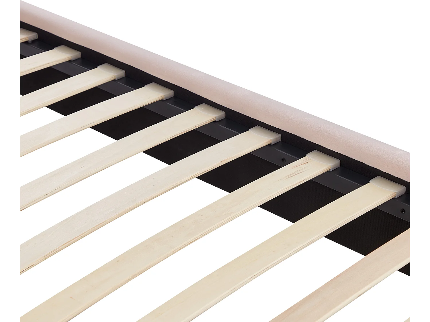 Bed Fluweel LUNAN 140 x 200 cm Pastelroze