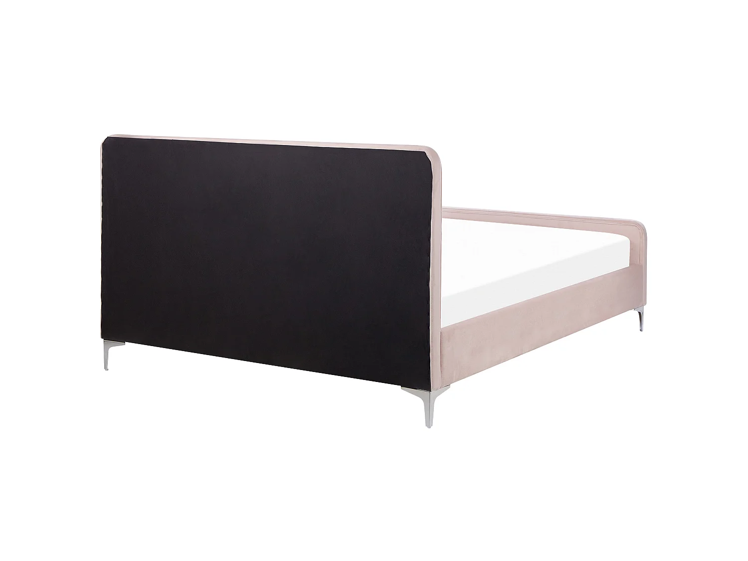 Bed Fluweel LUNAN 160 x 200 cm Pastelroze