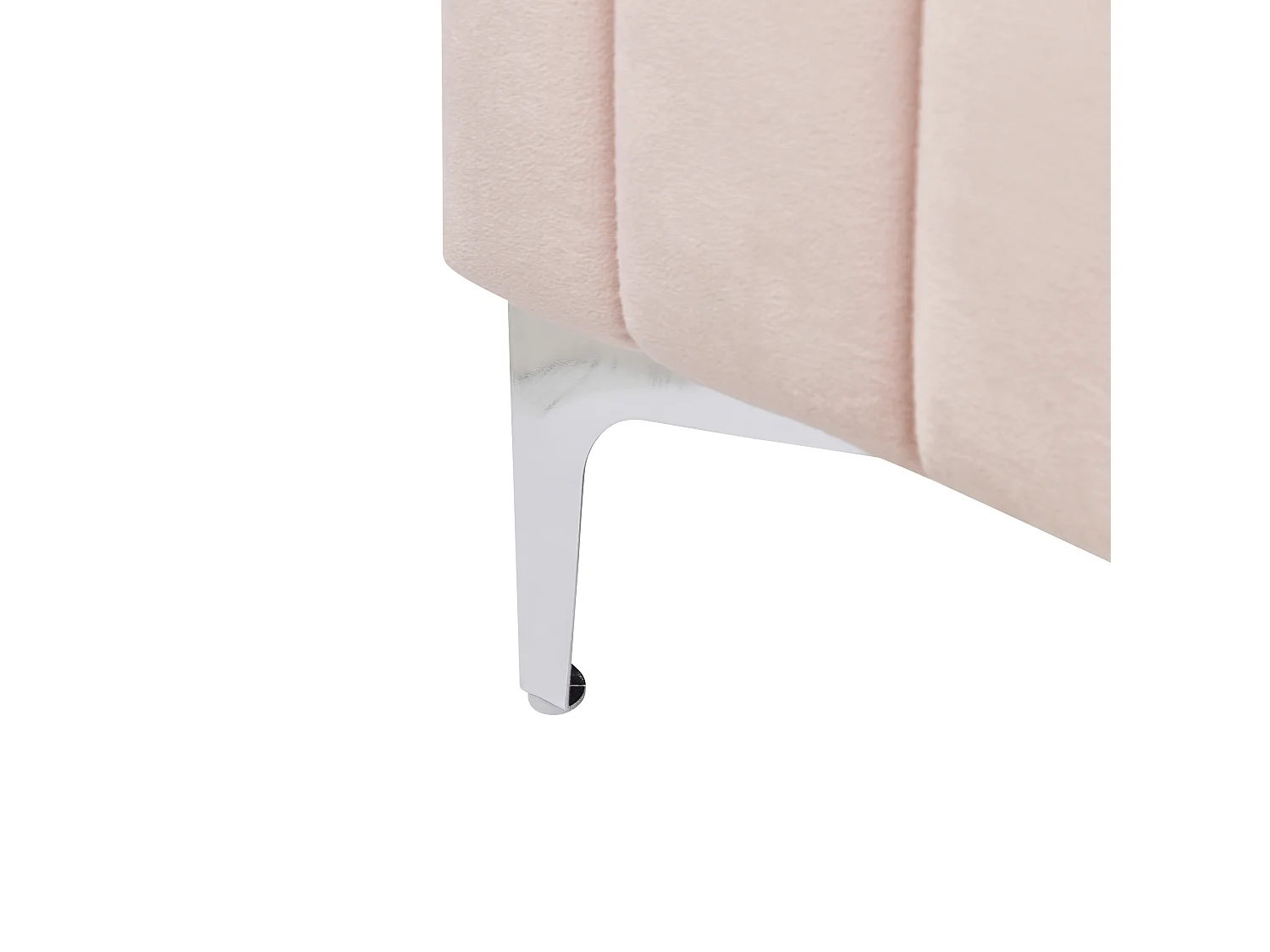 Bed Fluweel LUNAN 160 x 200 cm Pastelroze