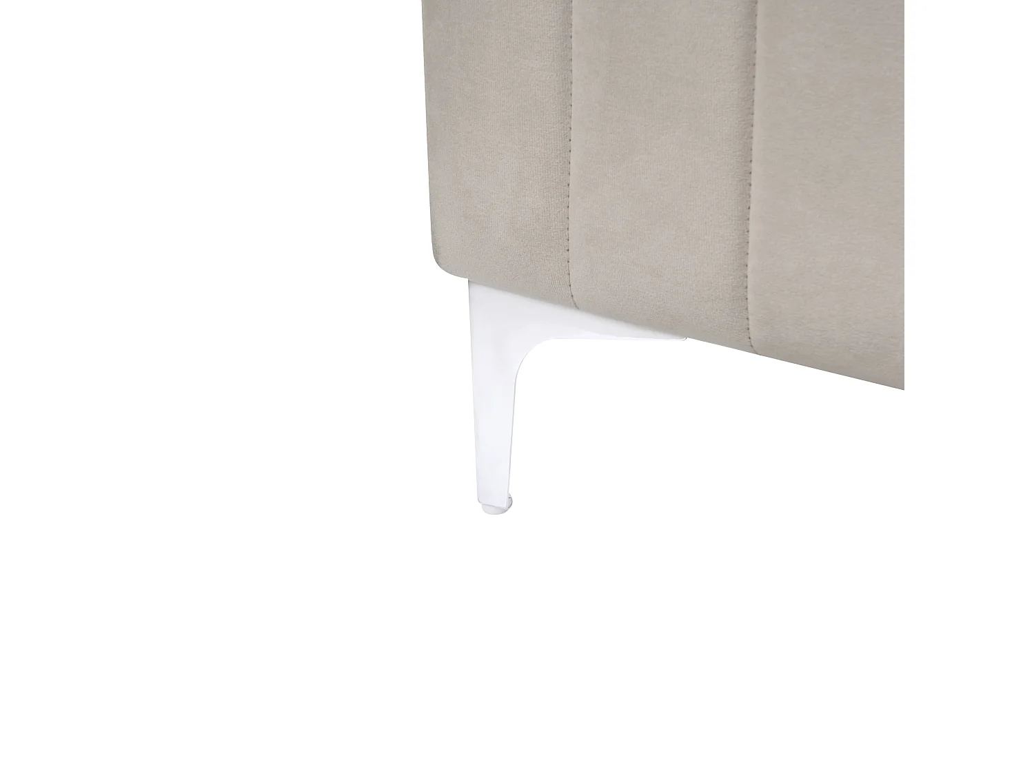 Bett mit Lattenrost Samtstoff LUNAN 180 x 200 cm Taupe