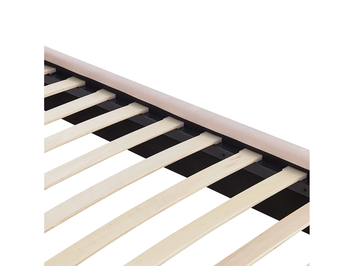 Lit avec sommier Velours LUNAN 180 x 200 cm Rose pastel