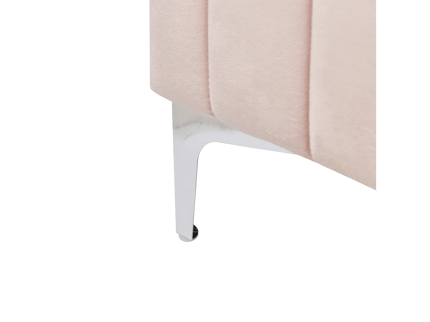 Lit avec sommier Velours LUNAN 180 x 200 cm Rose pastel