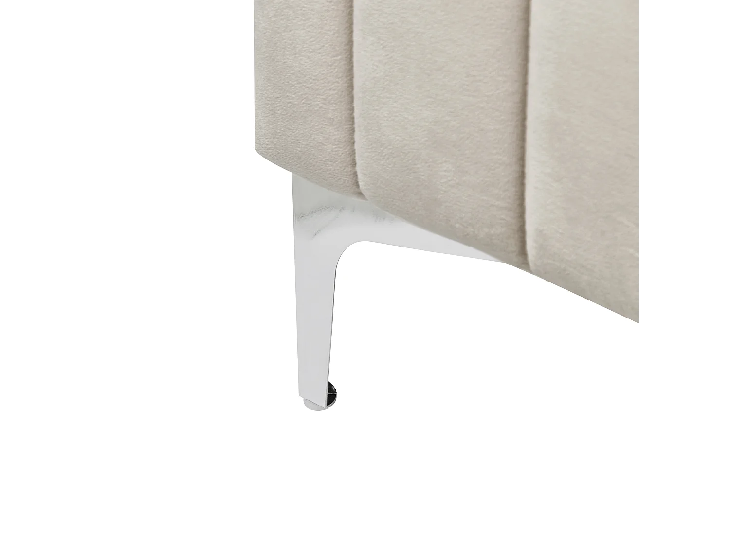 Bed Fluweel LUNAN 140 x 200 cm Taupe