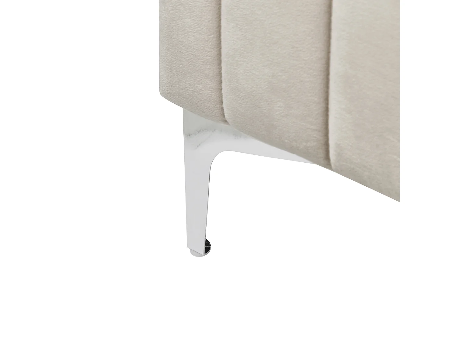 Bett mit Lattenrost Samtstoff LUNAN 140 x 200 cm Taupe