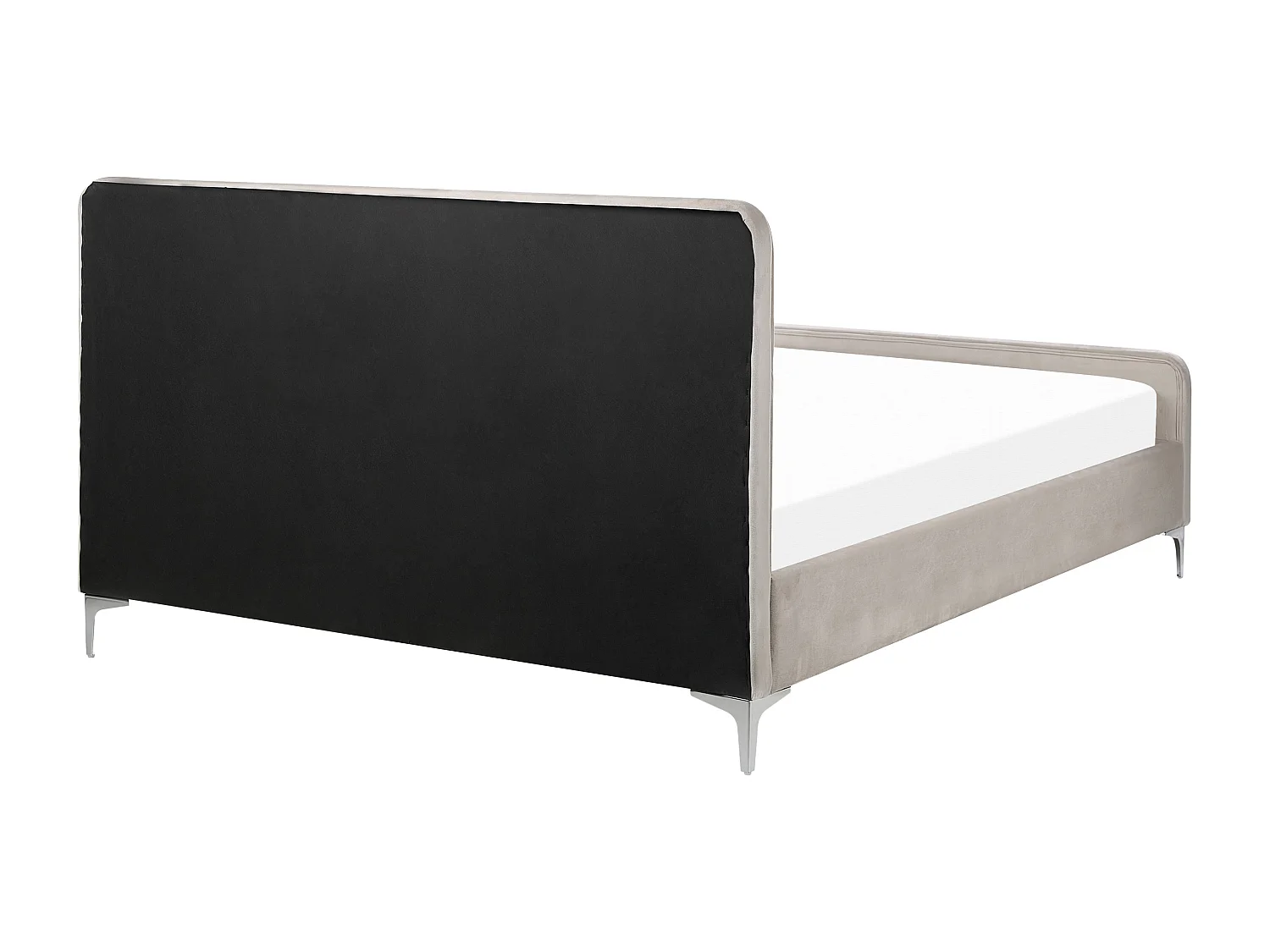 Bed Fluweel LUNAN 160 x 200 cm Taupe