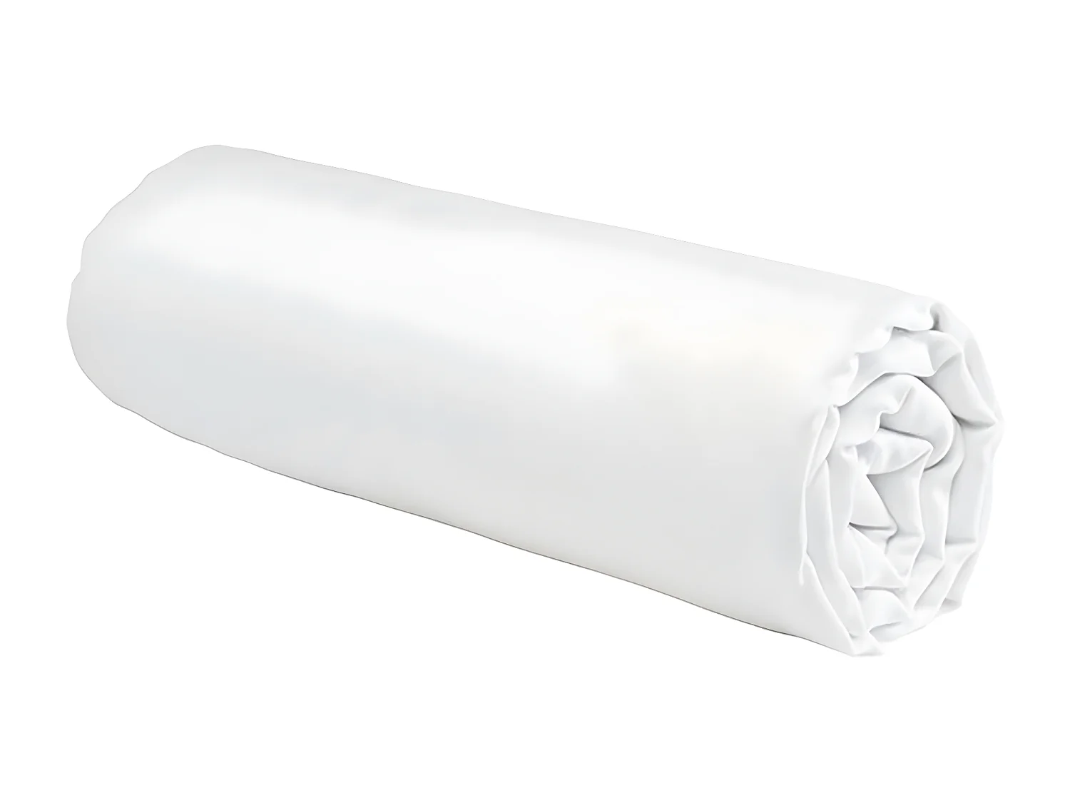 Drap housse uni en coton 57 fils blanc 180x200cm