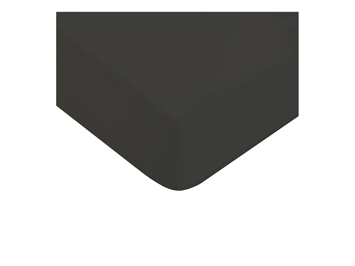Drap housse uni en coton 57 fils anthracite 160x200cm
