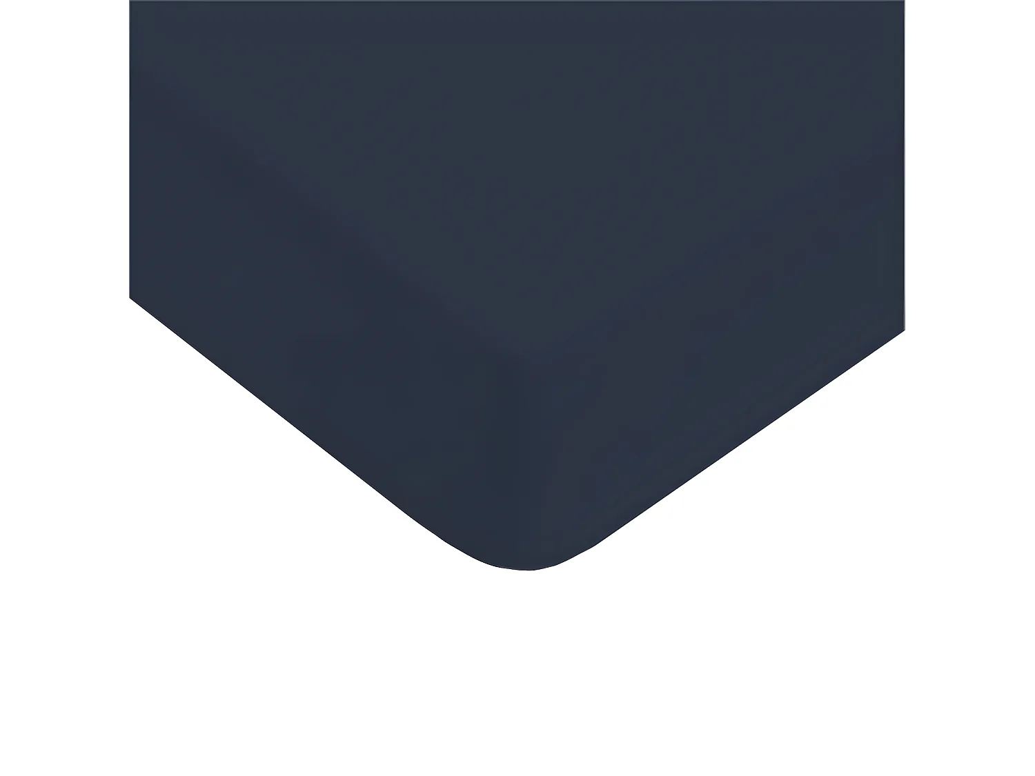 Drap housse uni en coton 57 fils encre 140x200cm