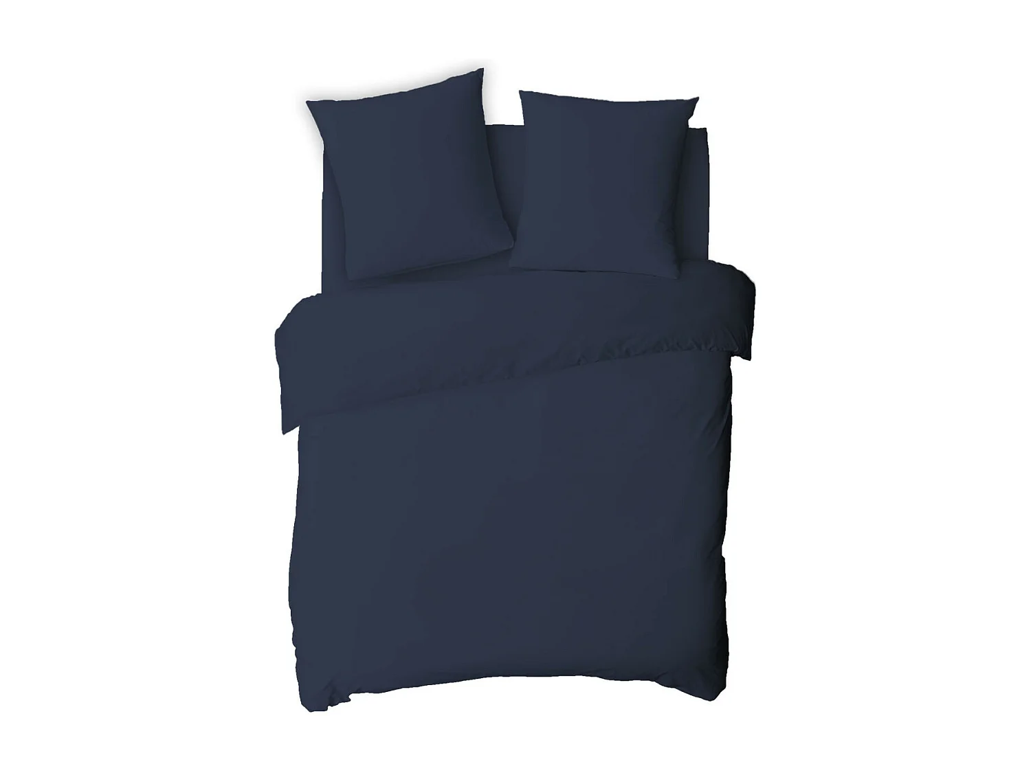 Drap housse uni en coton 57 fils encre 160x200cm